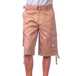 Beige ProClub Cargo Shorts